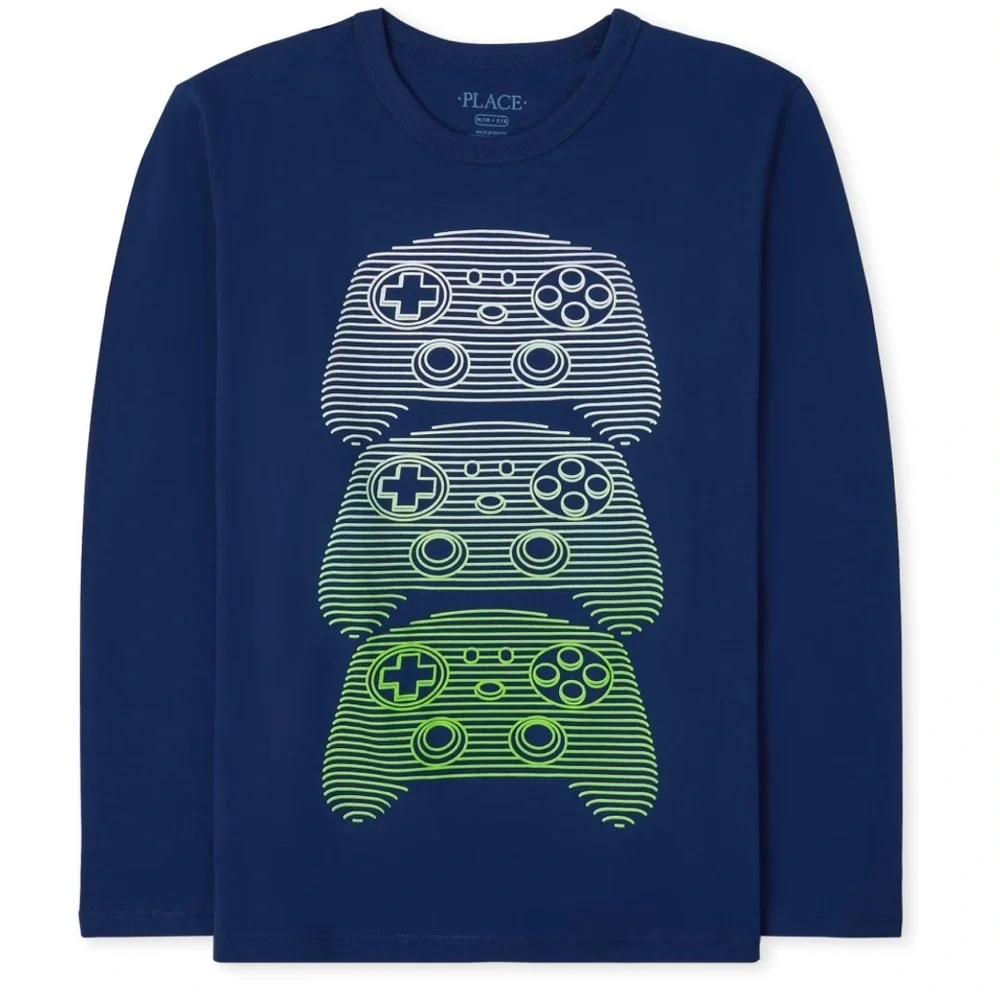 The Children’s Place Boys Video Game Graphic Tee - Milky Way Size XL 14